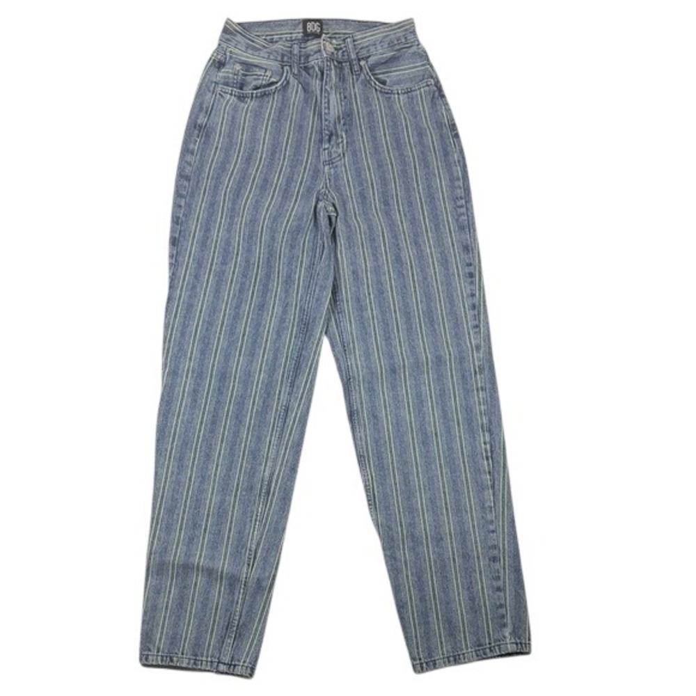 BDG Urban Outfitters High Rise Baggy Striped Jeans Blue Green Womens‎ 26